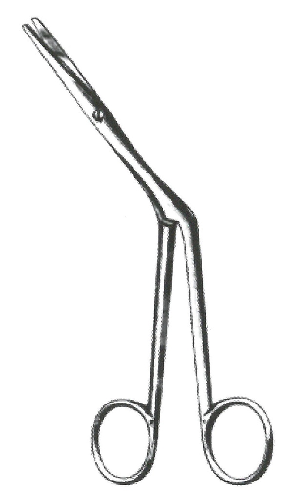 09401-18 : Heymann Nasal scissors, angled to side, 18 cm long