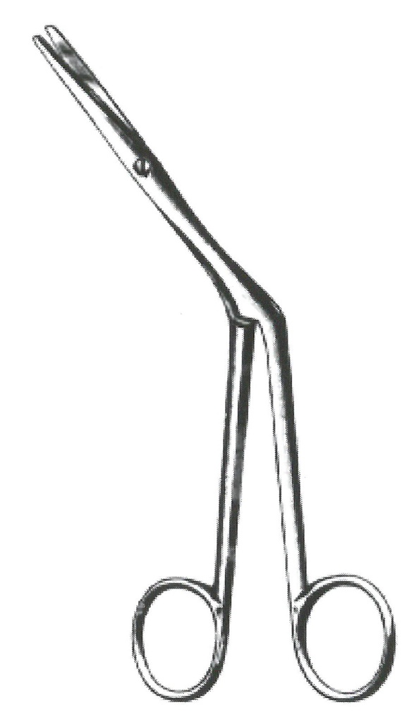 Heymann Nasal scissors, angled to side, 18 cm long