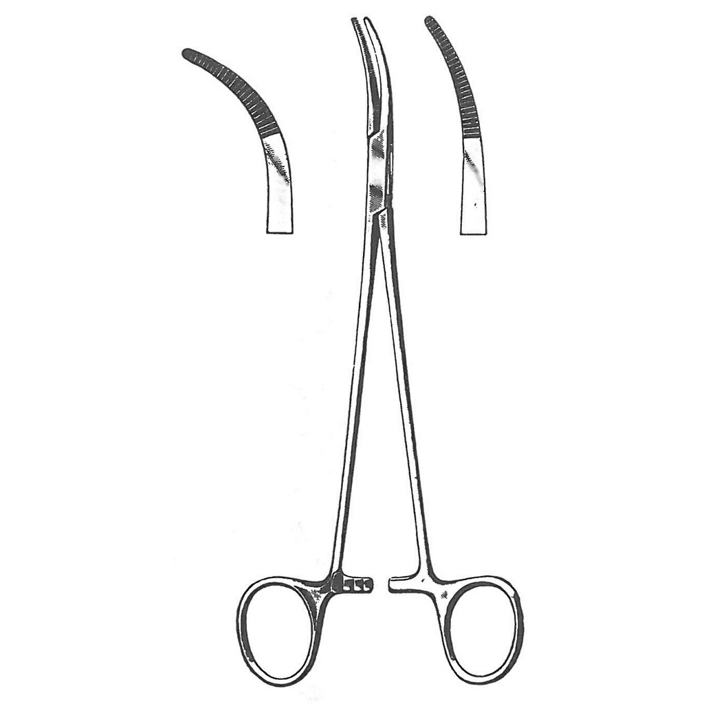 51183-19 : Schnidt (Boettcher) Artery and tonsil forceps, 19 cm long, light curve, closed rings