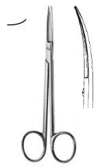 09305-14 : Joseph Rhinoplasty scissors, sharp/ sharp, curved, 15 cm long