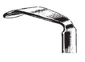 McIvor Tongue blade, fig. 3, 22 x 70 mm, without ether tube