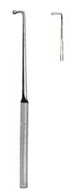 45192-04 : Wagener Ear hook, probe-end, 14 cm long, fine, 2.5 mm