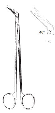 Potts-Smith Vascular scissors, 19 cm long, 40° angle, laterally angled