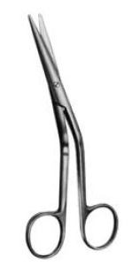 09405-16TC : Cottle "HM" Nose scissors, angled, 16 cm long