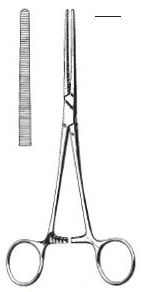 Rochester-Pean Hemostatic forceps, 14 cm long, straight