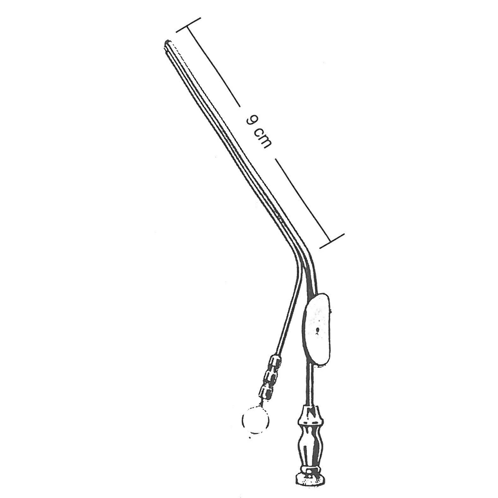 41303-12 : House Suction tube, 9 cm long, diam. 1.2 x 0.9 mm