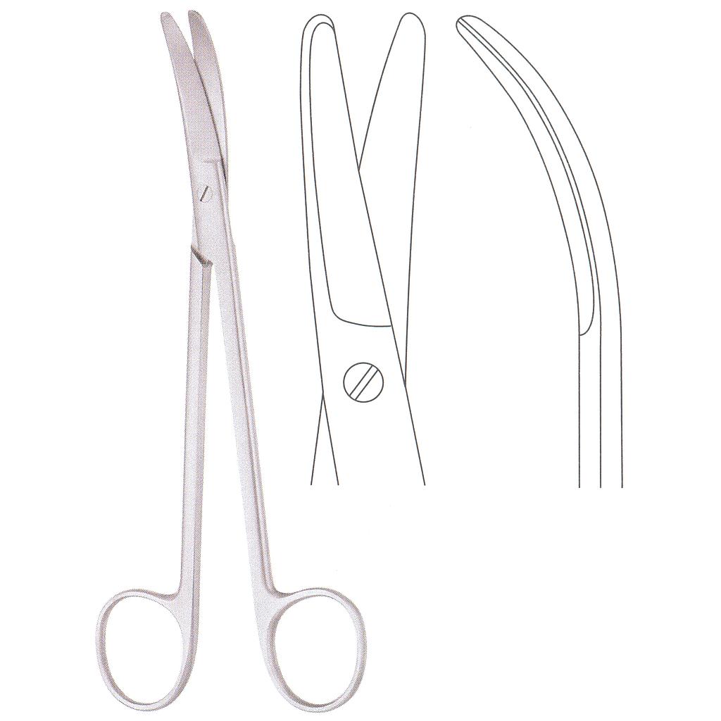675216-01 : Joseph Ciseaux à rhinoplastie, à forte courbure, 16.5 cm de long