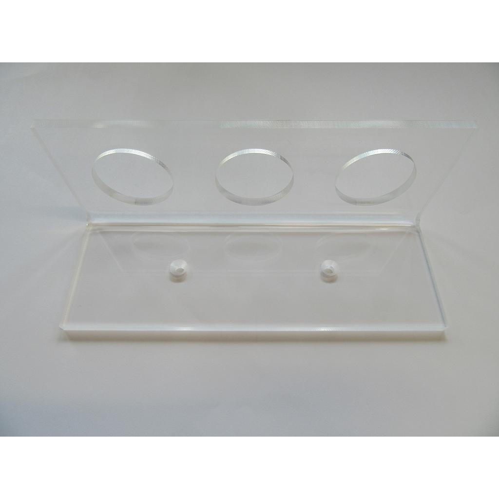 ADI 010038 : Support for 3 plexiglas tubes of 40 mm diameter, for fiberscope