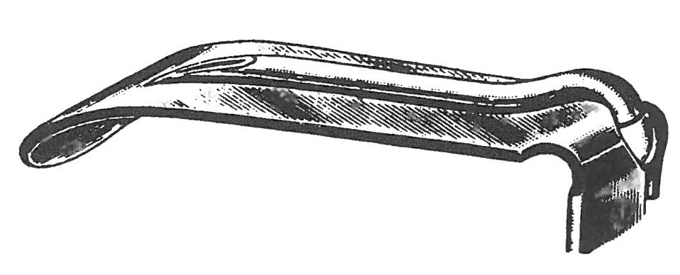 Davis-Boyle Tongue depressor, alone, fig. 4, 25 x 90 mm, with ether tube