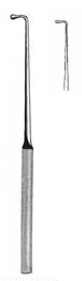 45192-05 : Wagener Ear hook, probe-ended, 14 cm long, very fine, 2 mm