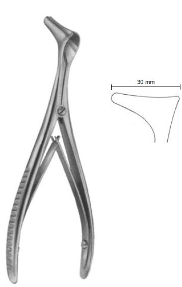 Hartmann Nasal speculum, 15 cm long, fig. 1 - small