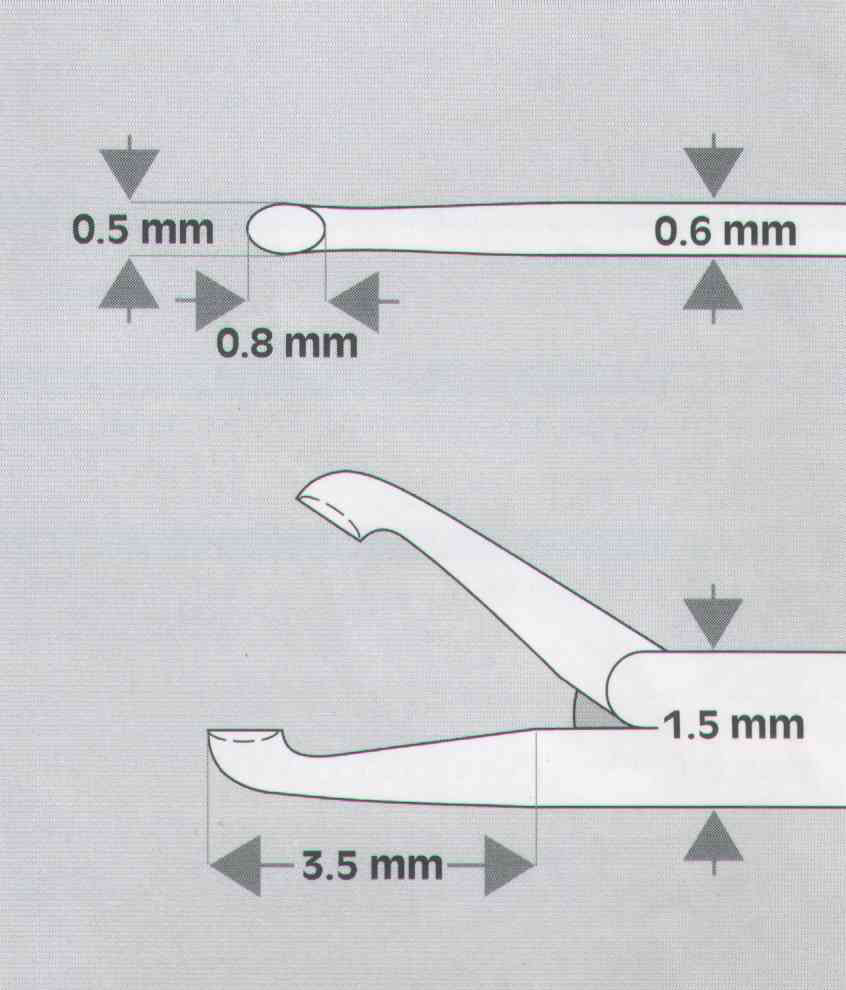00001888 : 801003-02 : Micro ear forceps, cup jaws, oval, straight, extremely delicate