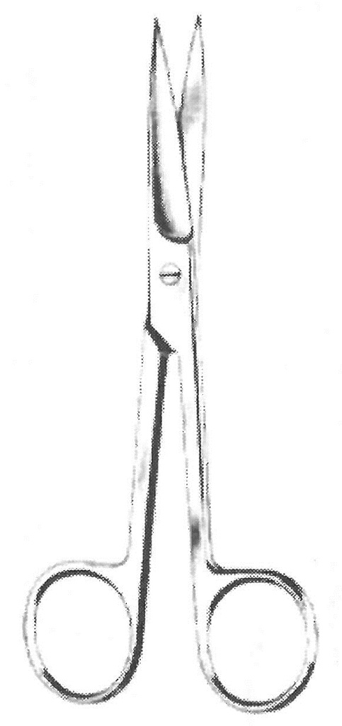09120-11 : Operating scissors, sharp/sharp, straight, 11.5 cm long