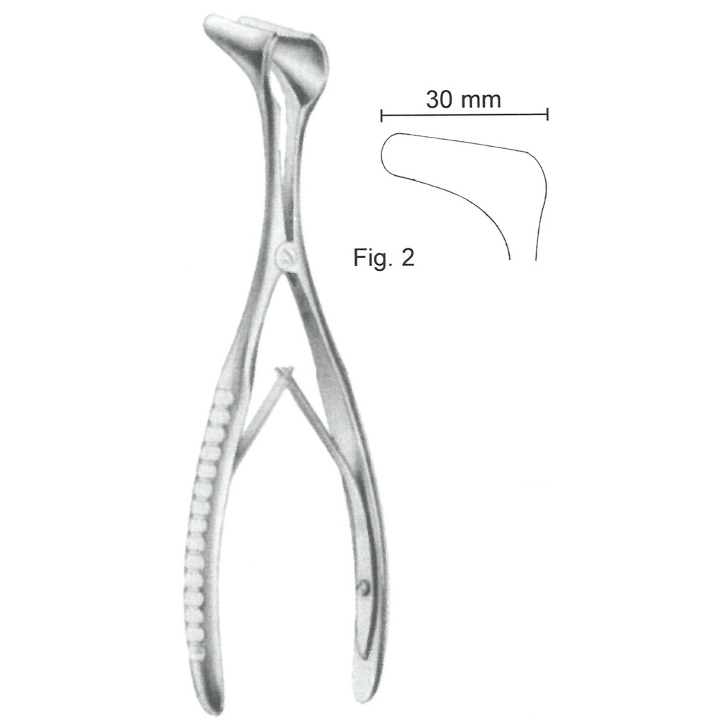 47102-02: Hartmann-Halle Nasal speculum, 15 cm long, fig. 2 - medium