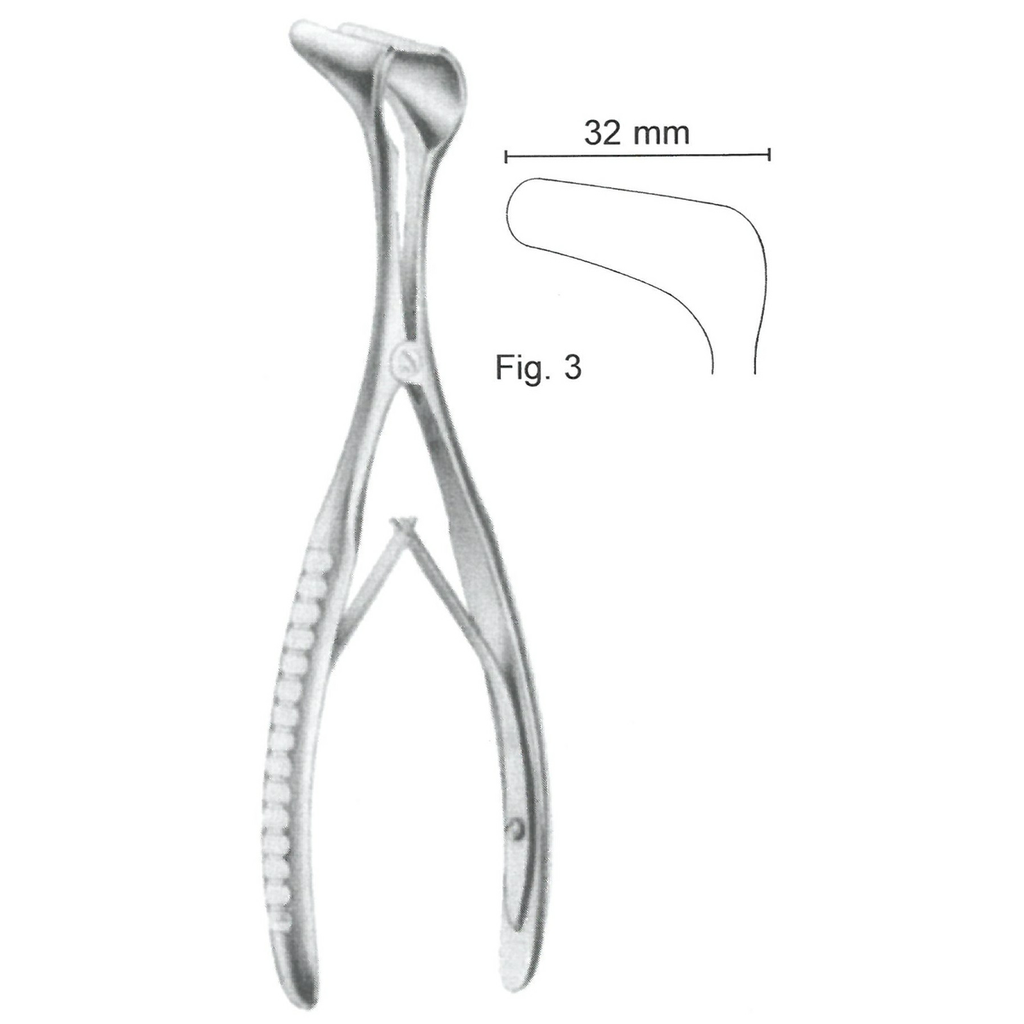 Hartmann-Halle Nasal speculum, 15 cm long, fig. 3 - large
