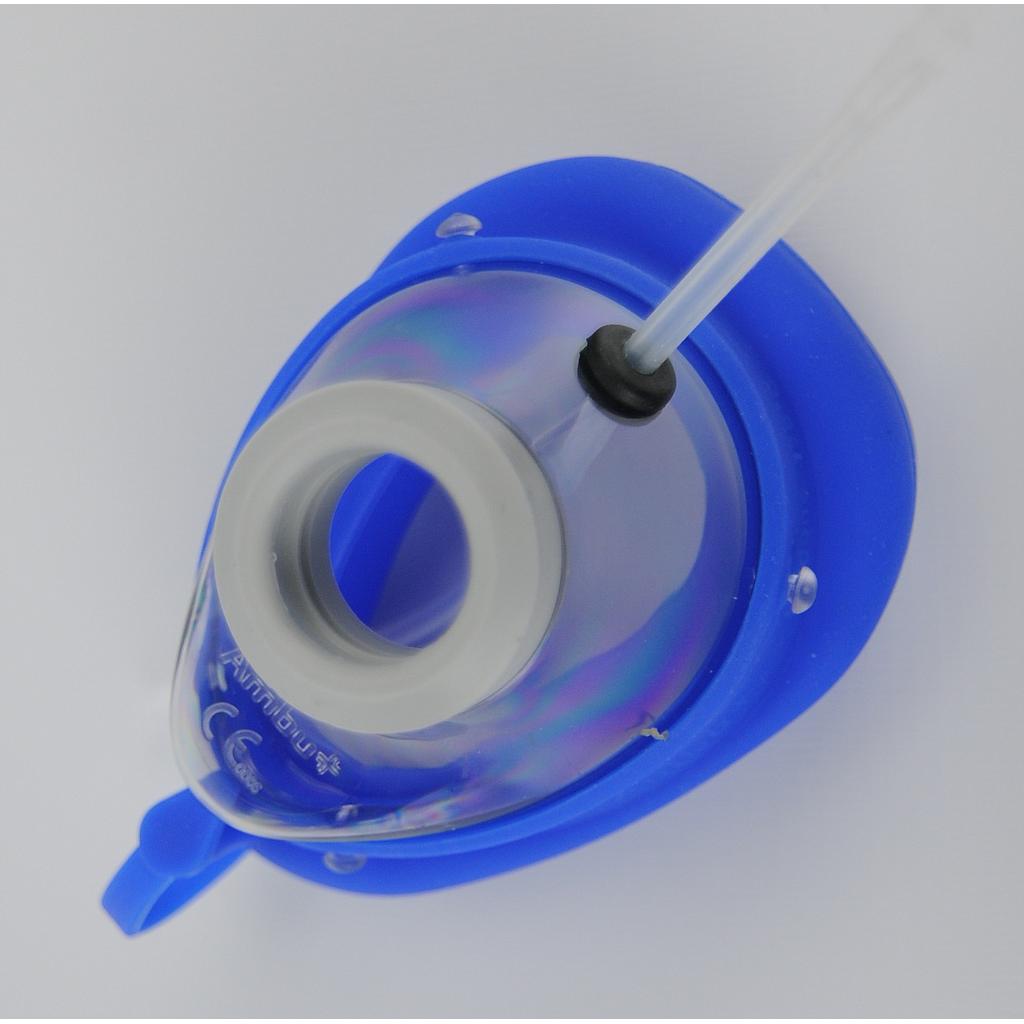 Mask for Rhinostar, blue, mounted, child size, with pressure pipe