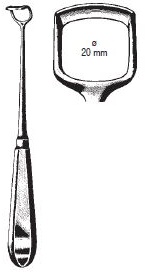 47620-06 : Beckmann Ringmes, voor neusamandelen, standaard model, fig. 6, 22 cm lang, lemmetbreedte 20 mm
