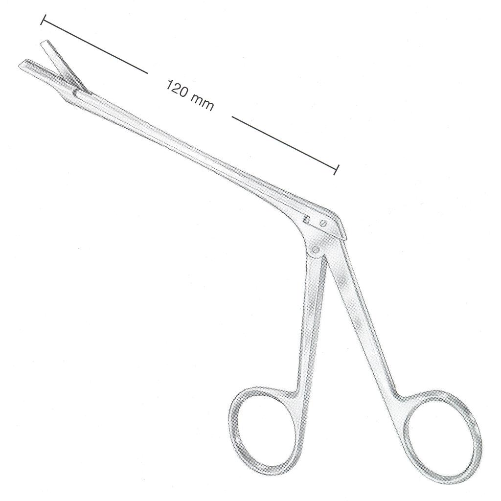 Struycken Turbinate punch forceps, length of shaft 12 cm, narrow bite