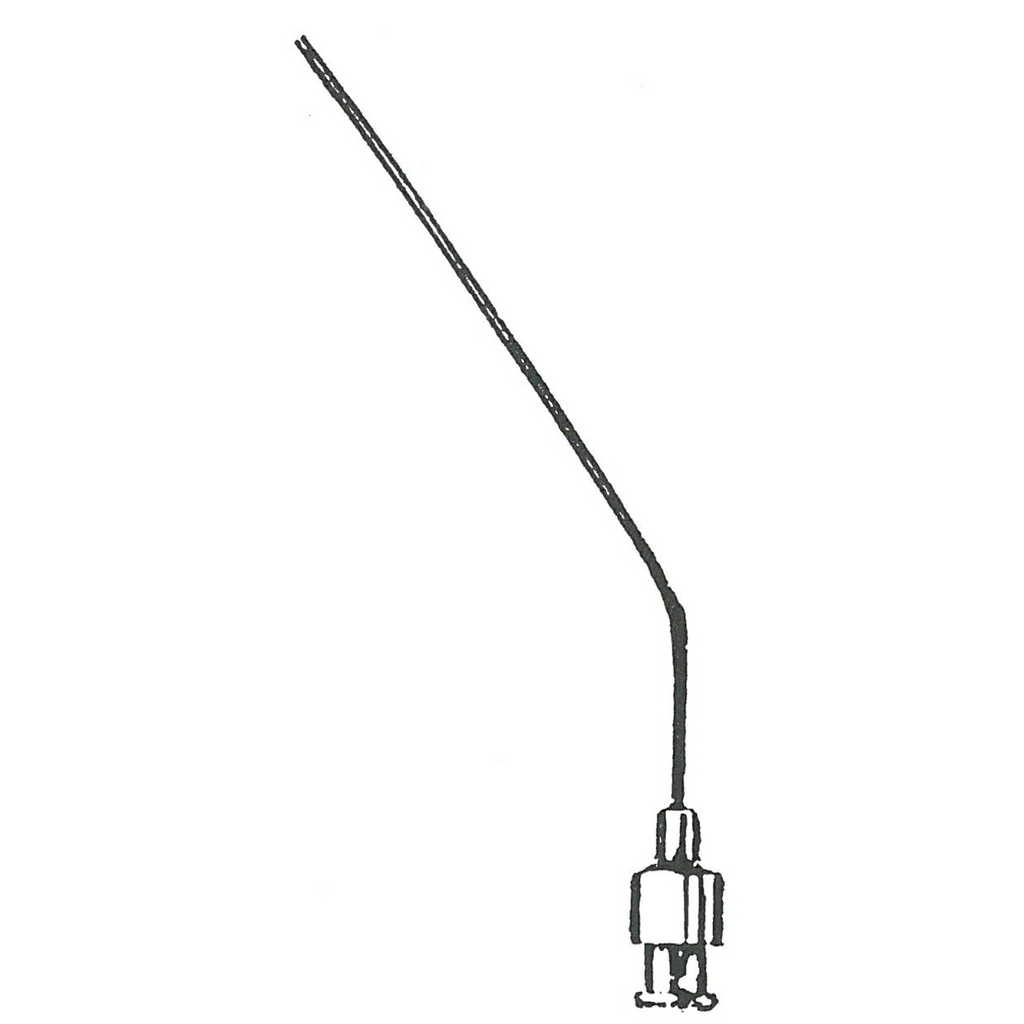 Suction tube, angled, 3.0 mm diameter, 80 mm long