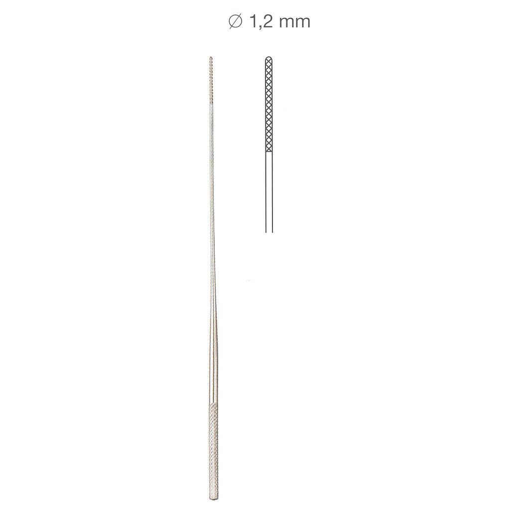 092116-01 : Lathburry (Farrel) Cotton applicator, diameter 1.2 mm, 16 cm long, serrated end, stainless steel