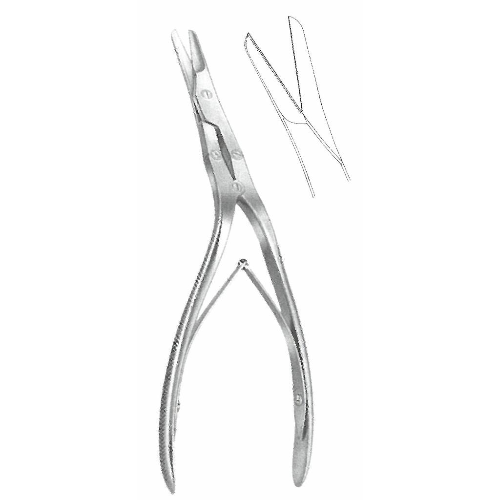 47256-20 : Caplan Scissors for septum, double-action, angular handles, serrated edges, 20 cm long