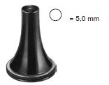 45011-05 : Hartmann Ear speculum, black, diameter 5.0 mm, alone, round