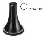 Hartmann Ear speculum, black, diameter 6.5 mm, alone, round
