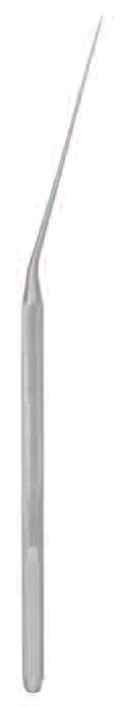 157100FX : Schuhknecht Micro needle, straight, sharp, overall length 165 mm, shaft 20° angled