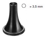 Hartmann Ear speculum, black, diameter 2.0 mm, alone, round