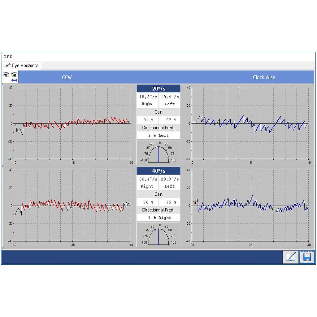 DI 14050X-OCULO : Nystagmography software Disoft II PRO Line : Oculography