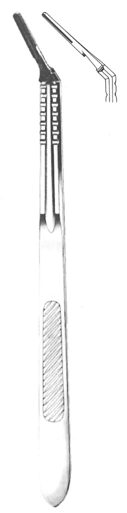07105-02 : Scalpel handle no. 4L - long, angled