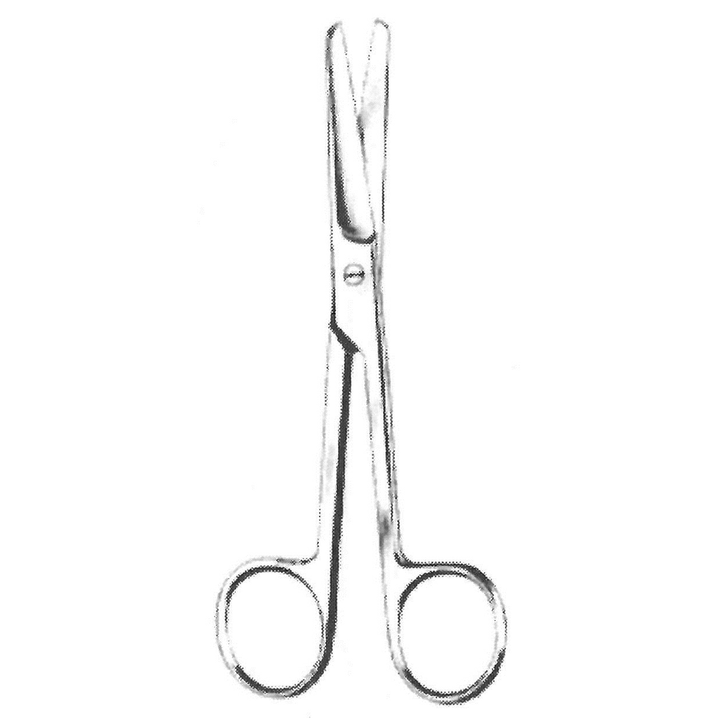 09102-11 : Operating scissors, blunt/blunt, straight, 11.5 cm long