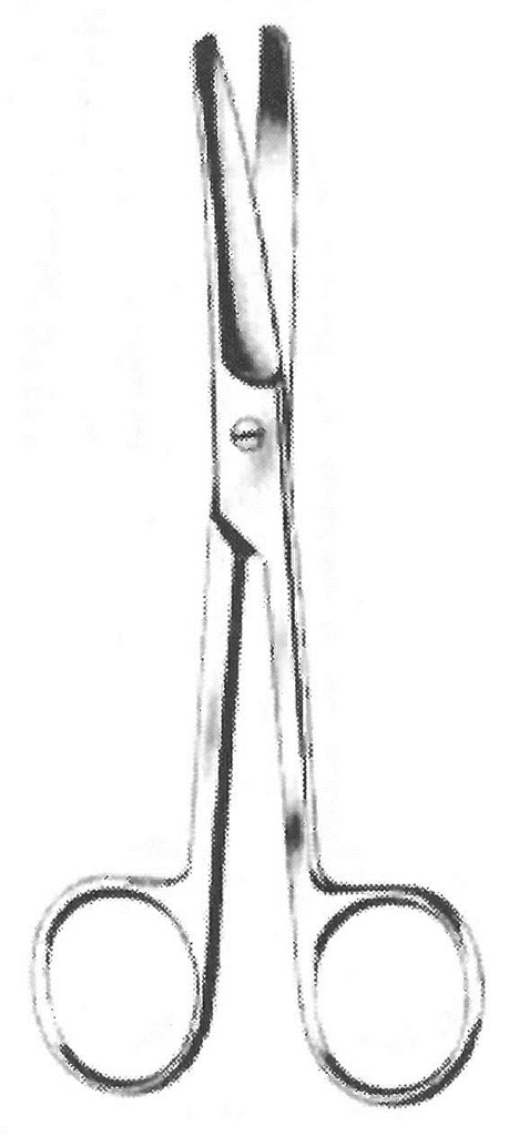 09103-11 : Operating scissors, blunt/blunt, curved, 11.5 cm long