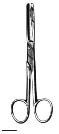 09130-14 : Deaver Operating scissors, straight, blunt/blunt, 14 cm long