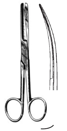 09131-14 : Deaver Operating scissors, curved, blunt/blunt, 14 cm long