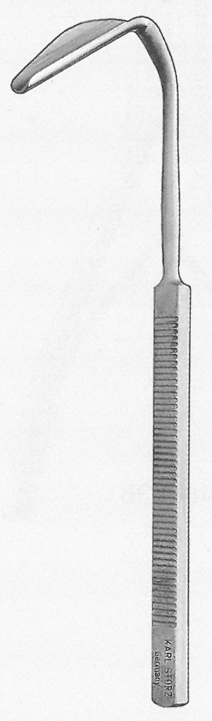 S488054-09 : Aufricht Nasal retractor, with side protection strip for cutting, 16.5 cm long