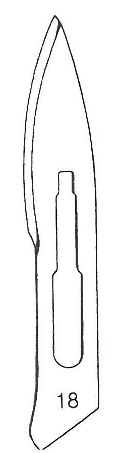 Scalpel blades, sterile, box of 100 fig. 18