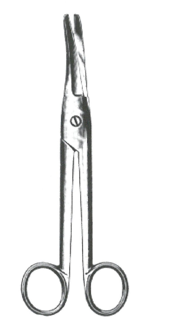 Mayo-Noble Operating and dissecting scissors, curved, 17 cm long