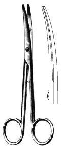 09191-16 : Lexer Operating and dissecting scissors, curved, 16 cm long, delicate pattern