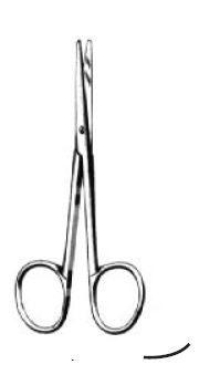 09203-10 : Lexer-Baby Dissecting and strabismus scissors, 10 cm long, curved
