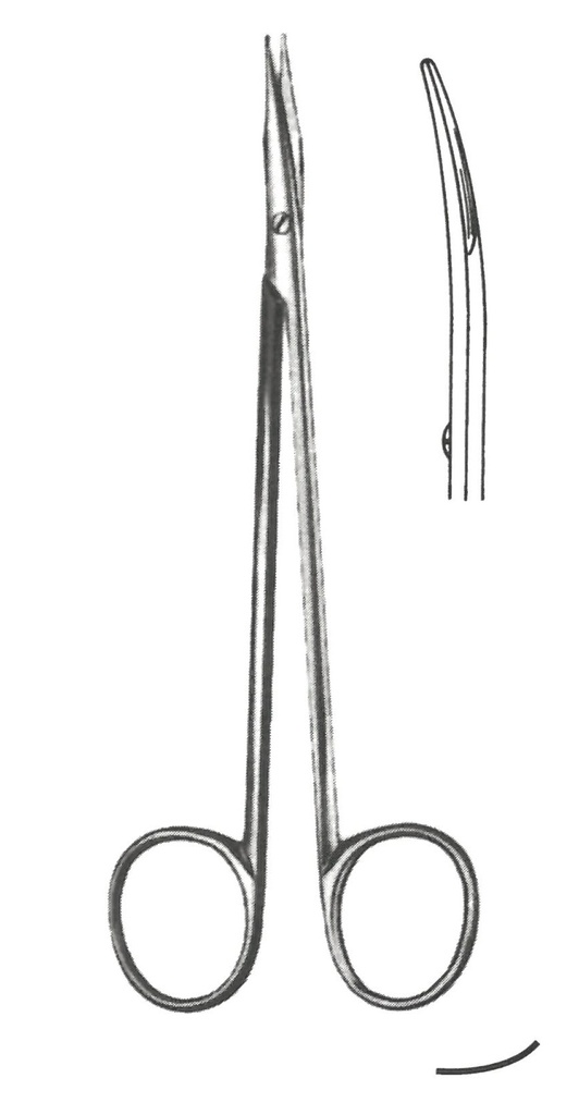 09321-18 : Reynolds Surgical scissors, slim, curved, 18 cm long