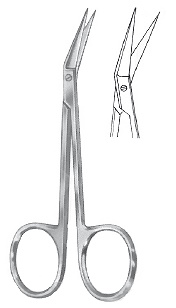 09346-11 : Iris Standard Iris scissors, standard pattern, sharp/sharp, angled, 11 cm long