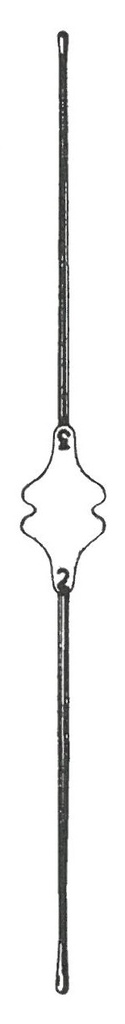 Bowman Lacrimal probe both ends ball-tipped, nickel silver, fig. 4/5, diameter 1.4/1.5 mm