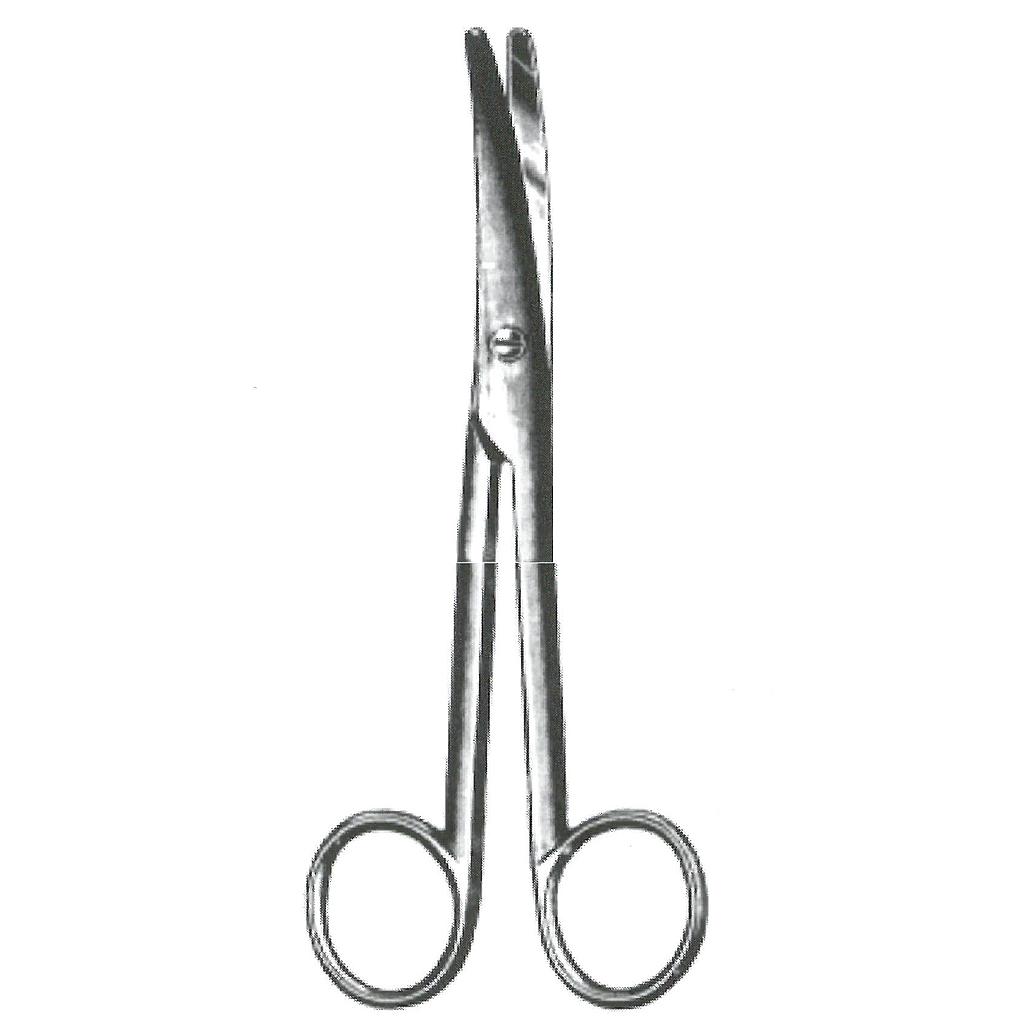 09174-15TC : Mayo-Stille "HM" Dissecting scissors, straight, 15 cm long, with tungsten carbide cutting edges and gold-plated rings