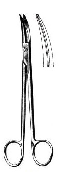 09439-17 : Prince Tonsil scissors, curved, 17 cm long