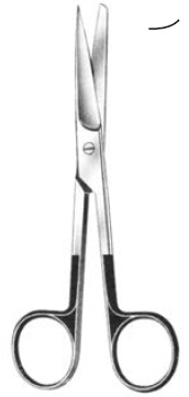 Supercut Scissors, curved, 14 cm long, serrated blades