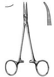 Halsted-Mosquito Artery forceps, 21 cm long, curved