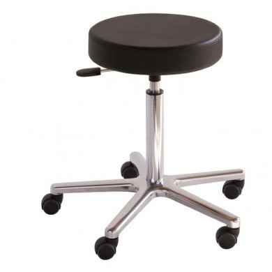 30042-10 : Working stool, height adjustment between 46 and 58 cm, seat 36 cm diameter