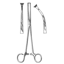 [00014479] 51203-19 : Colver Tonsil seizing forceps, curved, 19 cm long