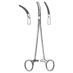 [00014483] 51183-19 : Schnidt (Boettcher) Artery and tonsil forceps, 19 cm long, light curve, closed rings